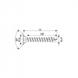 comprar Tornillo universal cabeza plana yellox 4x45mm S 20 uds Spax online - Spax