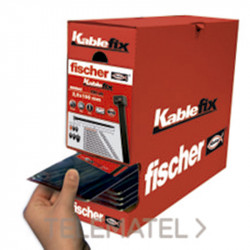 Brida Kablefix 4,8x370 Negra 100ud. Fischer