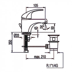 comprar Grifo Monomando de Lavabo Mono-Tres 2000 online - Tres comercial