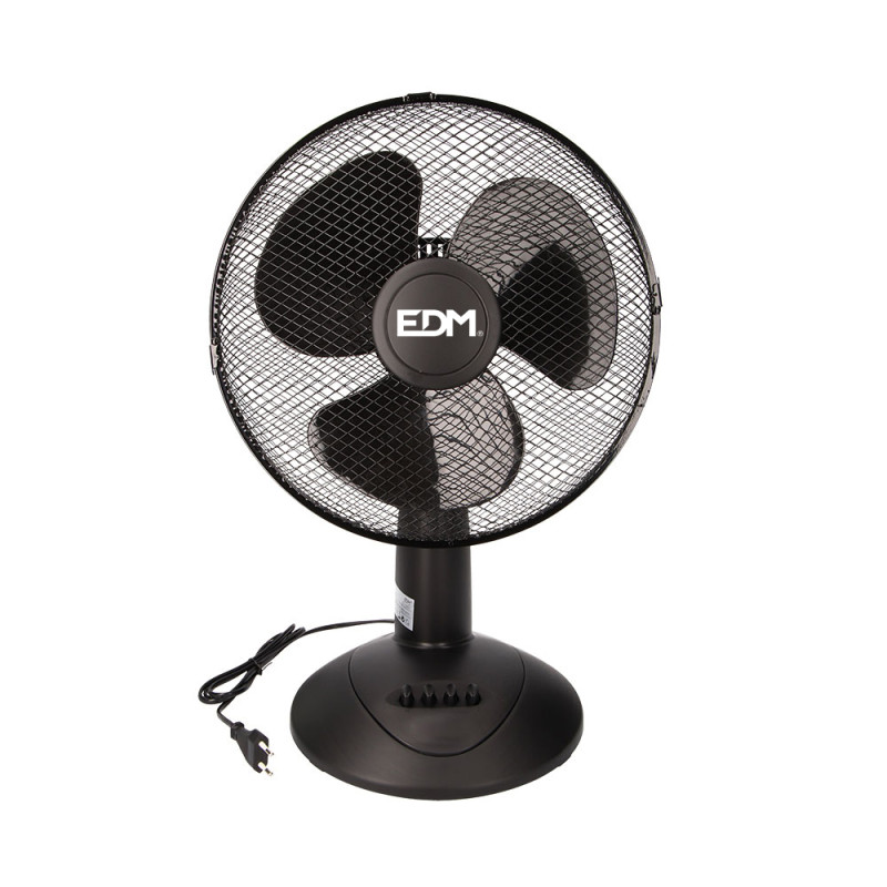 comprar Ventilador de sobremesa negro potencia: 45w aspas: ø30x51cm edm online - EDM