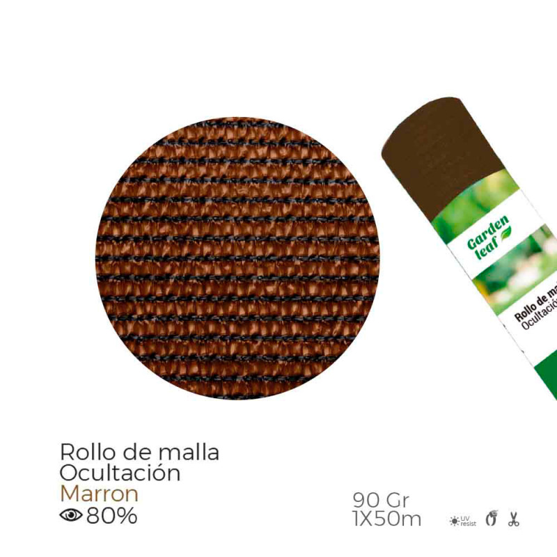 comprar Rollo de malla de ocultacion color marron 90gr 1x50m edm online - EDM