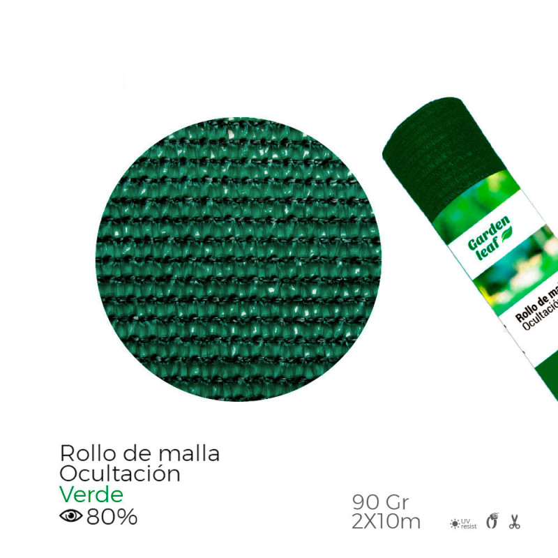 comprar Rollo de malla de ocultacion color verde 90gr 2x10m edm online - EDM