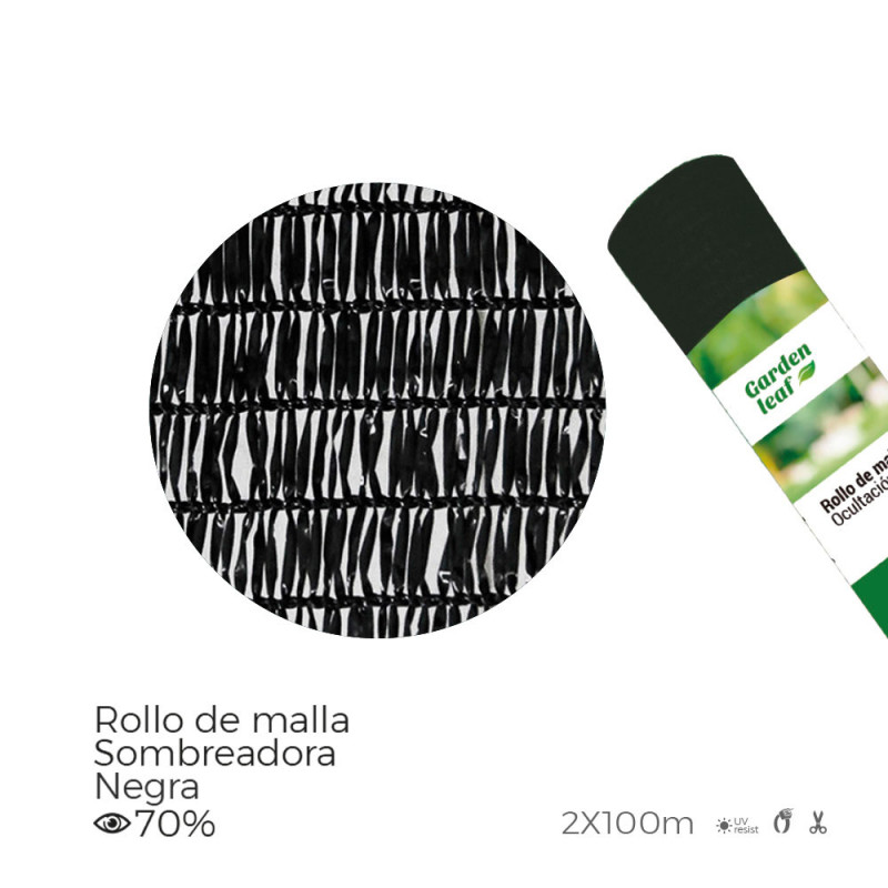 comprar Rollo de malla sombreadora. color negro 70% 2x100m edm online - EDM