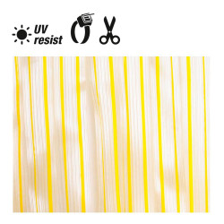 comprar Cortina de cinta de plastico. color amarillo-transparente 32 tiras 90x210cm edm online - EDM