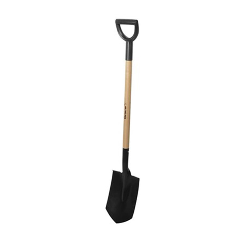 comprar Pala con punta para jardin. mango de madera y acero de carbono 114cm grown online - GROUW