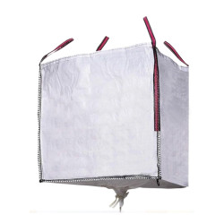 Big bag saco de escombros 90x90x90cm con valvula. color blanco aguanta hasta 1000kg densidad 100g/m²