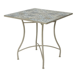 comprar Mesa metalica/mosaico color: marron 78x78x77cm modelo bistro para exterior online - NO DISPONIBLE