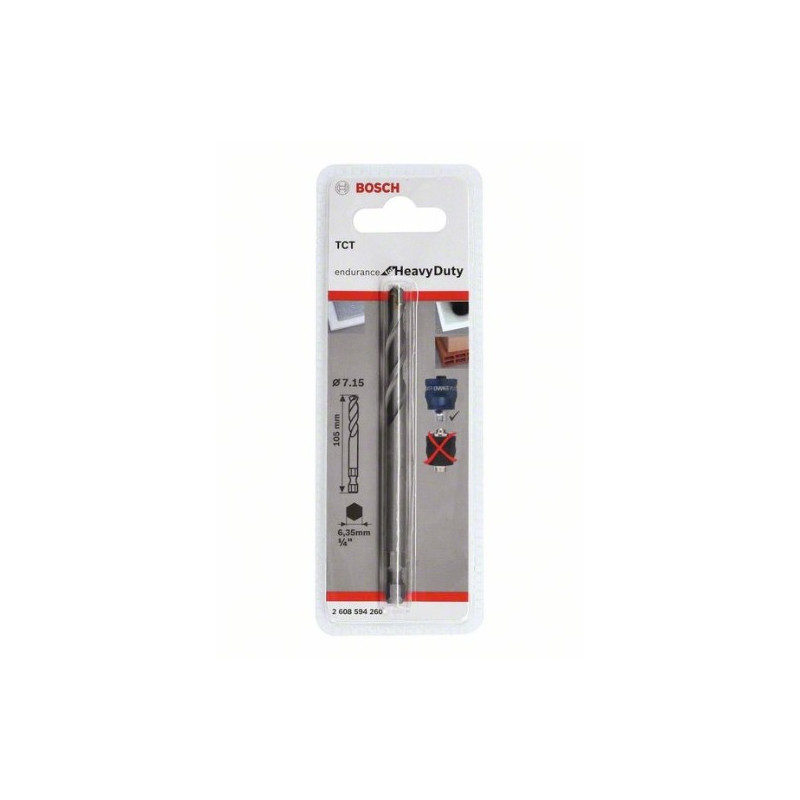 comprar Broca centradora Plus TCT Bosch Ø7,15x105mm. online - Bosch